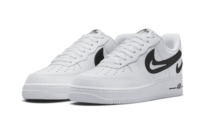 Nike Sko Air Force 1 Low 07 Cut Out Swoosh Hvid Sort – billige adidas dunk sko,new balance sko